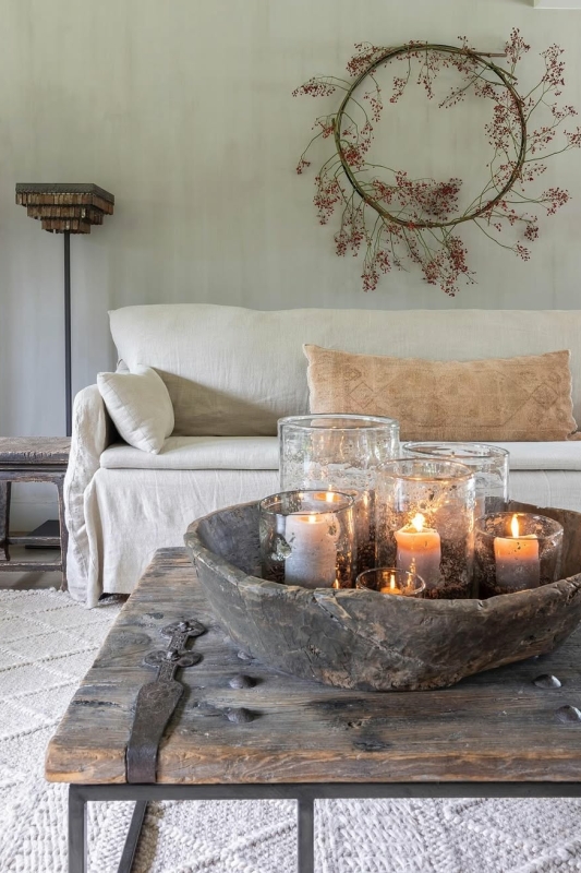 De woonkamer in landelijke stijl