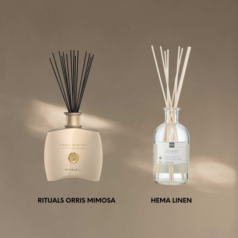 Dupe voor Rituals Orris Mimosa geurstokjes