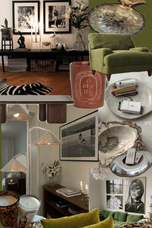 Eclectisch interieur met metallic details zoals zilver