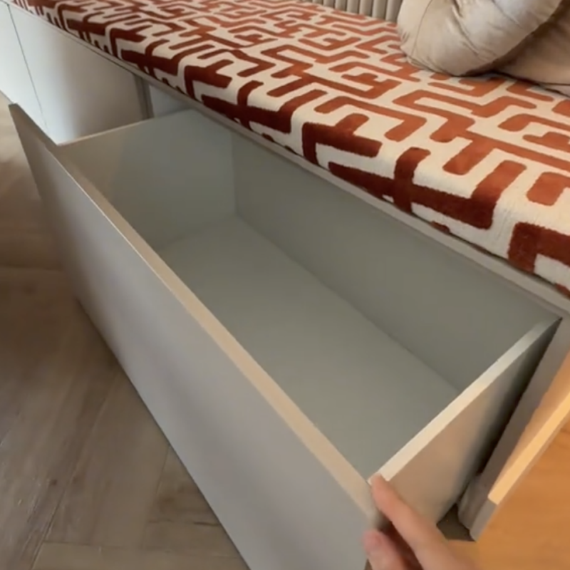 eetkamerbank met opbergruimte van IKEA