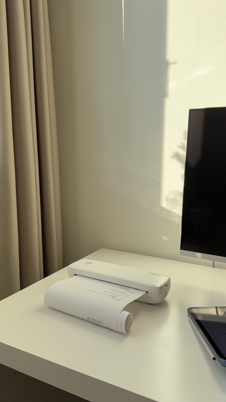 Printer van Action aan het printen