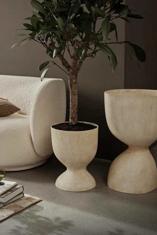 Japandi bloempot van Ferm Living: de Evoke bloempot