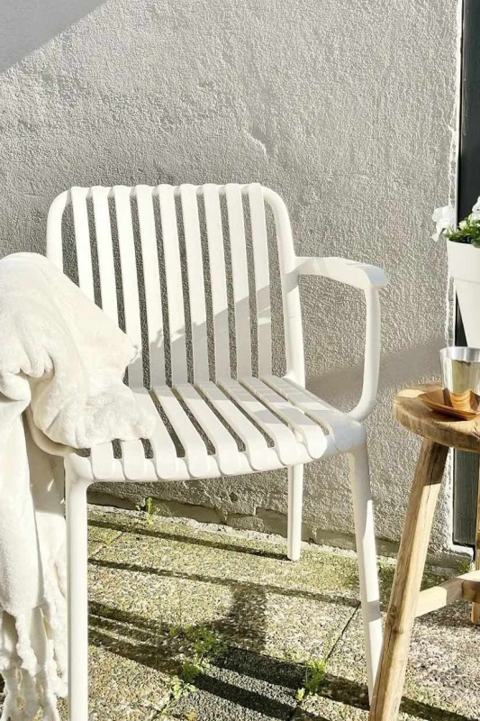 Kwantum tuinstoel: tuinstoel Latina in het wit