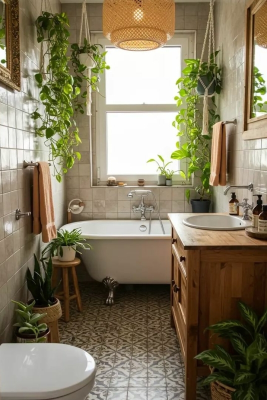 tegels in boho badkamer