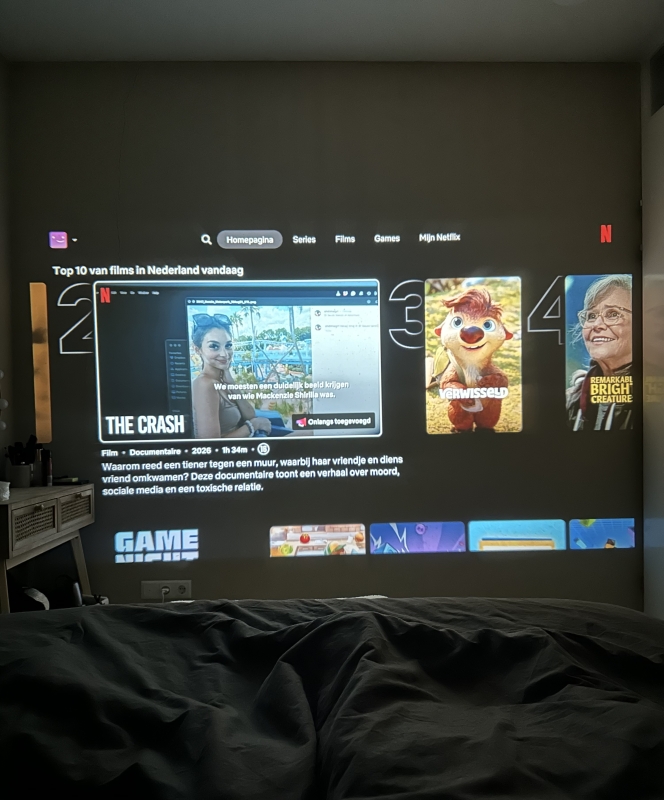 Action Denver projector 4-K beeld op muur