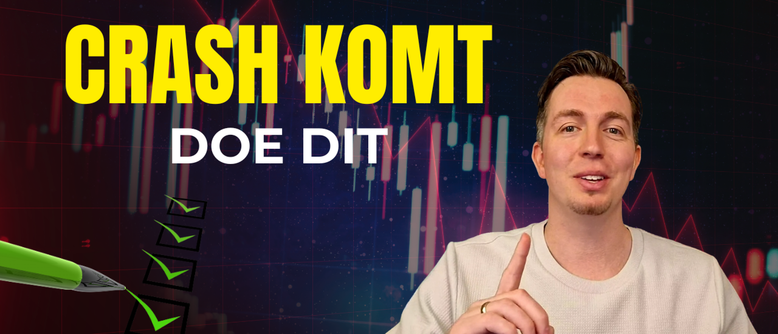 Beurscrash met dalende aandelenmarkt en strategie wat te doen tijdens een marktcrash voor beleggers