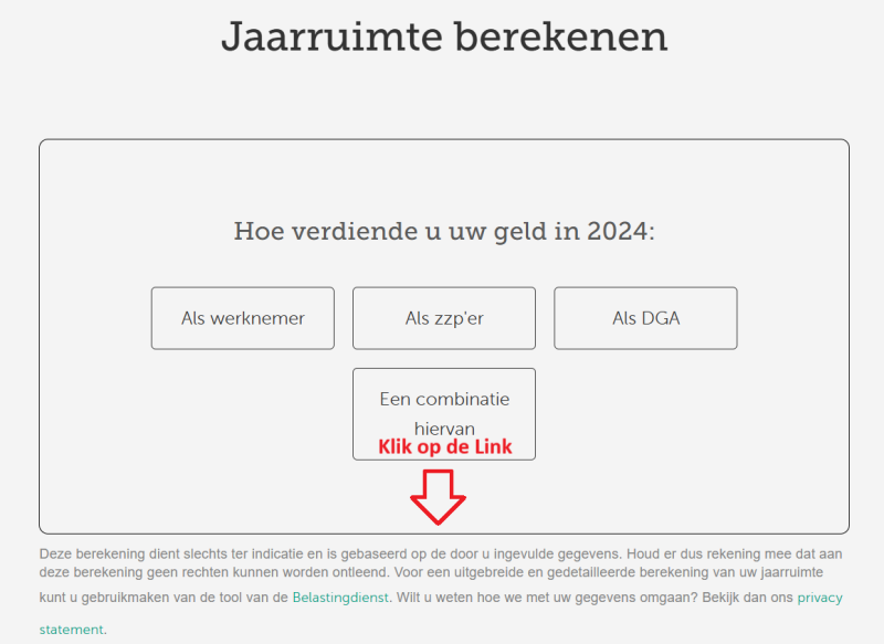 Jaarruimte berekenen met de Brand new day rekentool