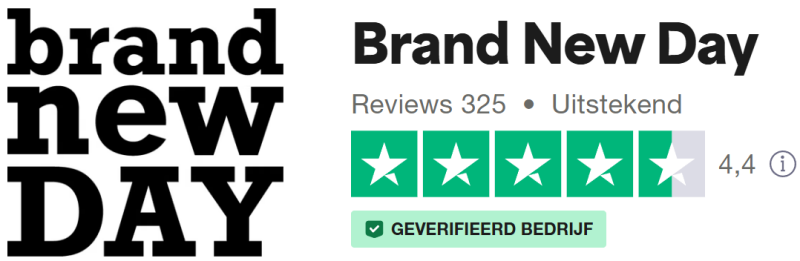 Brand new day trustpilot ervaringen score, uitstekende score en veel reviews