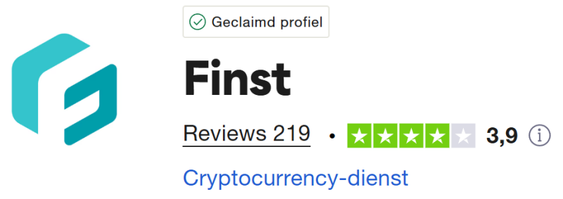 Trustpilot score Finst crypto app 2025 – Ervaringen van Nederlandse gebruikers over kosten, eenvoud en betrouwbaarheid van de goedkoopste gereguleerde crypto app in Nederland.