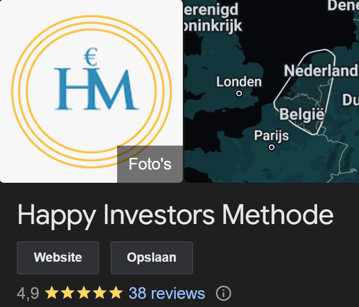 Google reviews, Happy Investors, hoge score