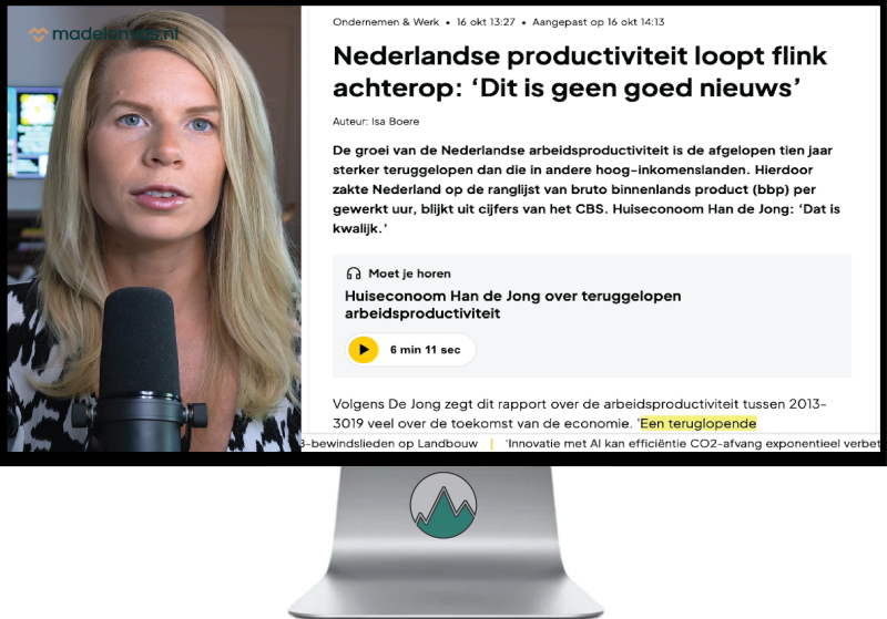 Slecht nieuws over Nederlandse productiviteit vergeleken met andere sterke economieën