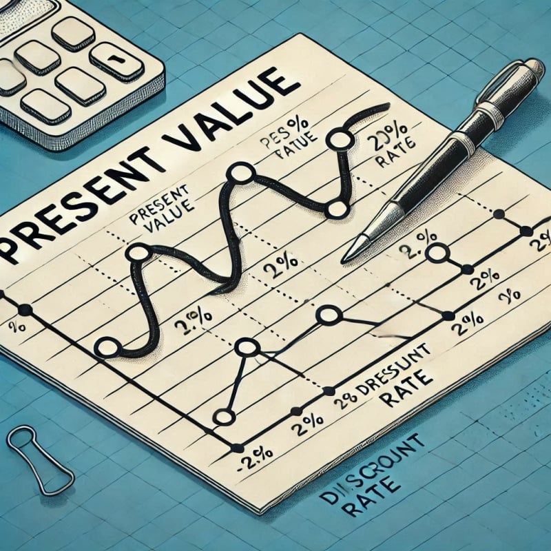 Wat is Present Value weergegeven in een Grafiek met uitleg