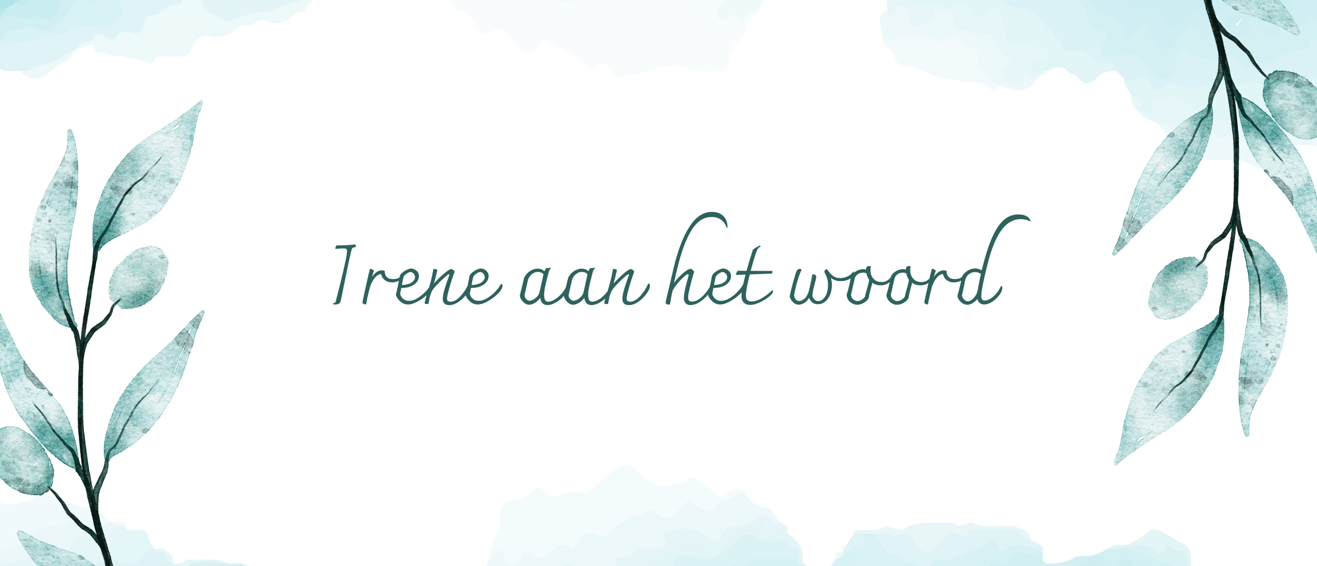 Blog banner voor Irene aan het woord