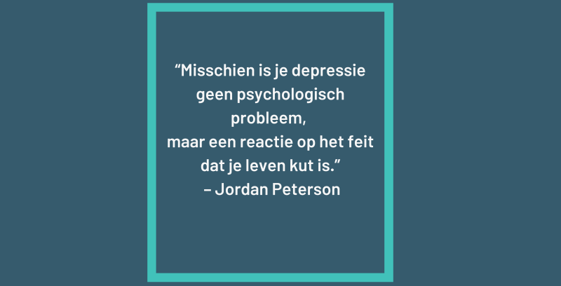 Dit plaatje toont de quote van Jordan Peterson 