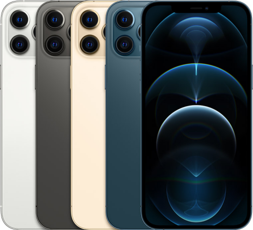 iPhone 12 Pro Max alle kleuren naast elkaar
