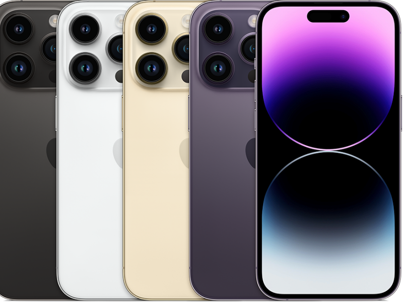 iPhone 14 Pro in de verschillende kleuren