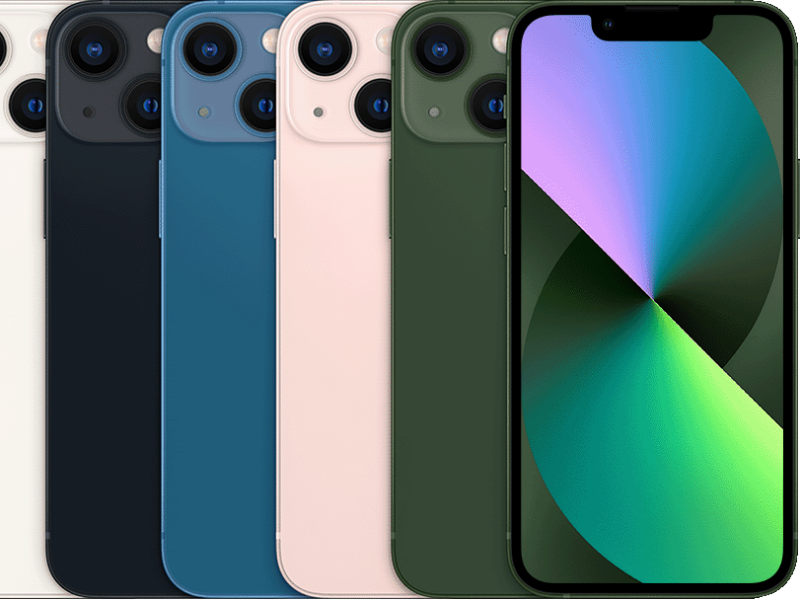 iPhone 13 mini in de verschillende kleuren