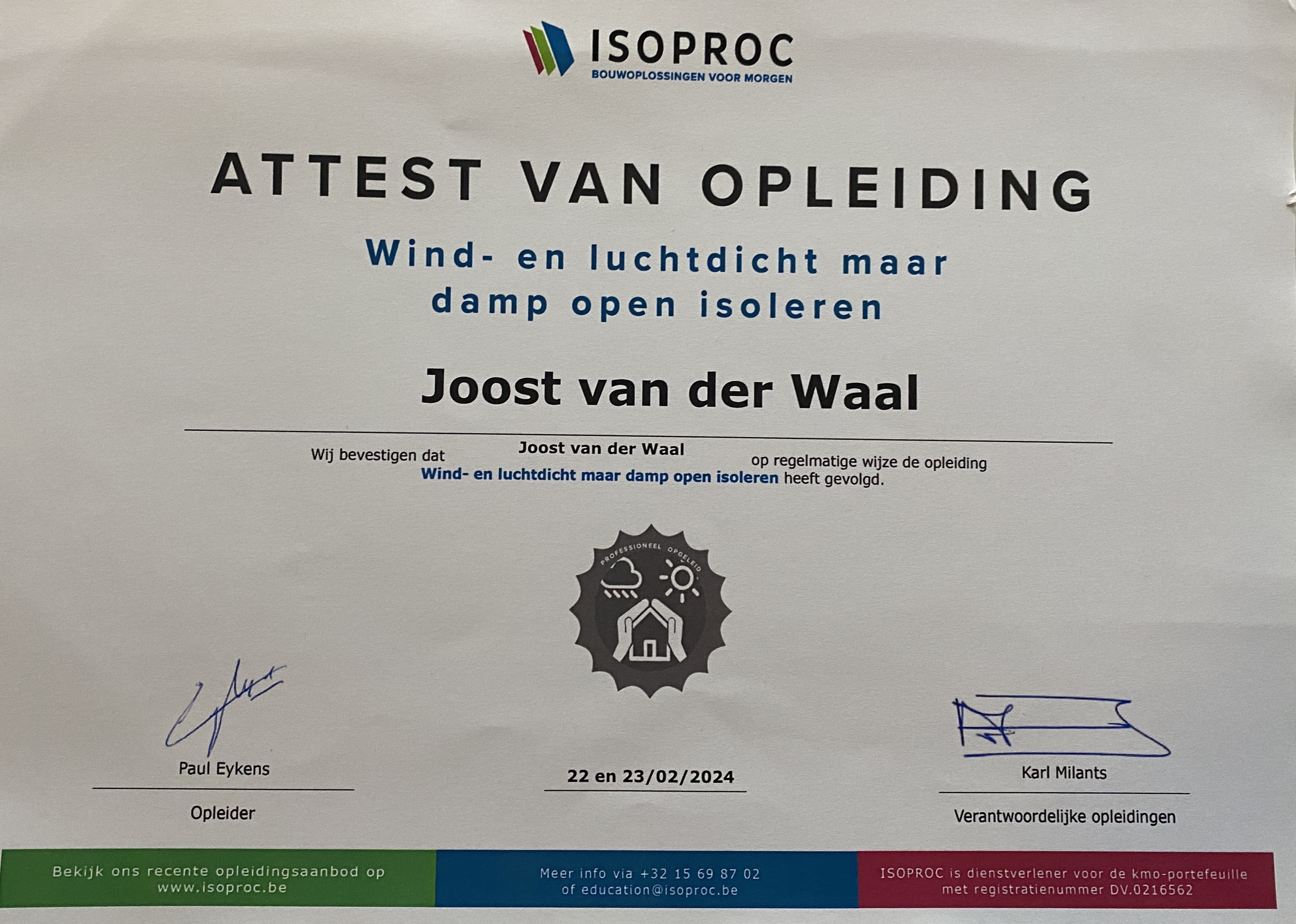 Joost van der Waal - Uitvoerder en adviseur ecologische isolatie | Ik help  wereldverbeteraars hun pand ecologische isoleren | LinkedIn