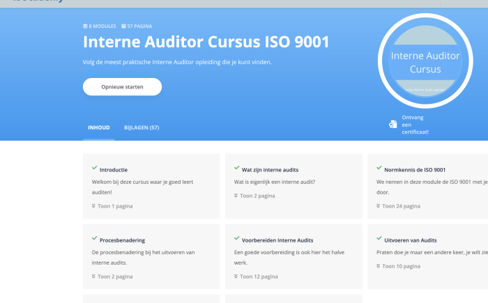 Interne Auditor Cursus