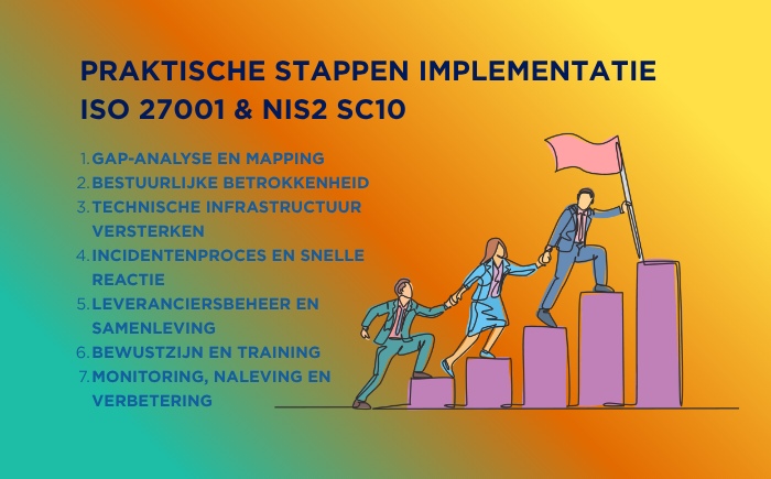 Praktische stappen impementatie ISO 27001 en NIS2 SC10 Praktische stappen impementatie ISO 27001 en NIS2 SC10