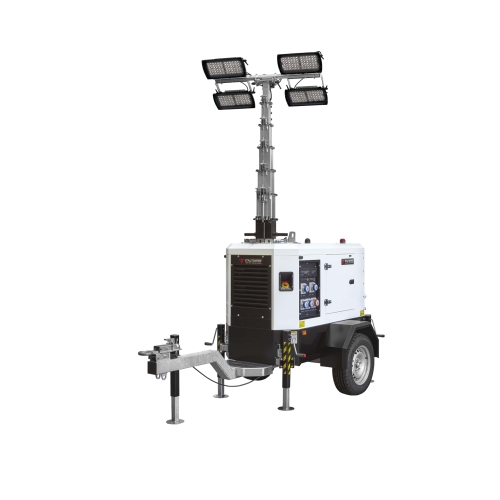 mobiele lichtmast en generator in één