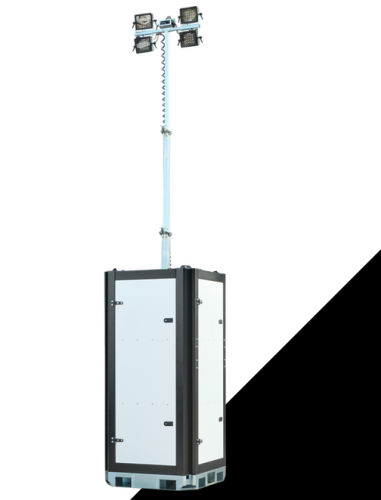 Shield lichtmast batterij 4x 100 Watt