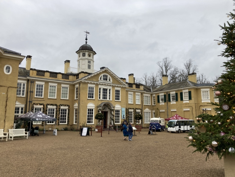 The house was decked with Lewis Carol-themed Christmas decorations