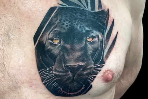 Kleur realisme panter tattoo