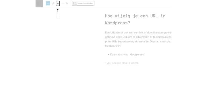 Je actie ongedaan maken in Wordpress