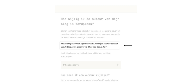 Hoe maak je een tekst cursief in Wordpress?