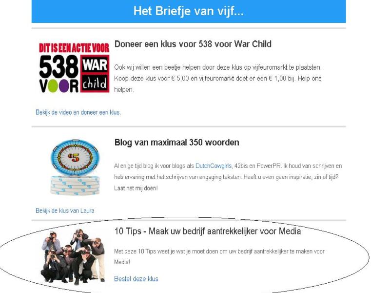 e-mailadressen verzamelen nieuwsbrief marketing promotie pr-bureau Amsterdam PR free publicity persberichten schrijven