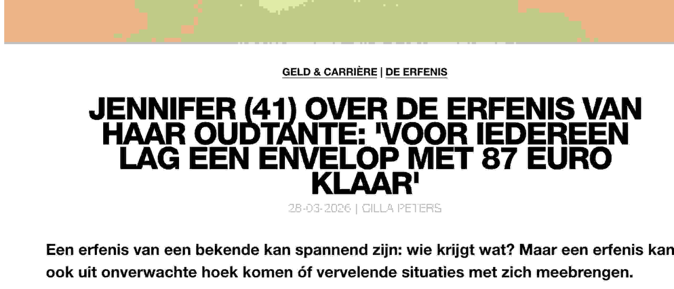 Wat een erfenis van € 87 mij leerde over free publicity