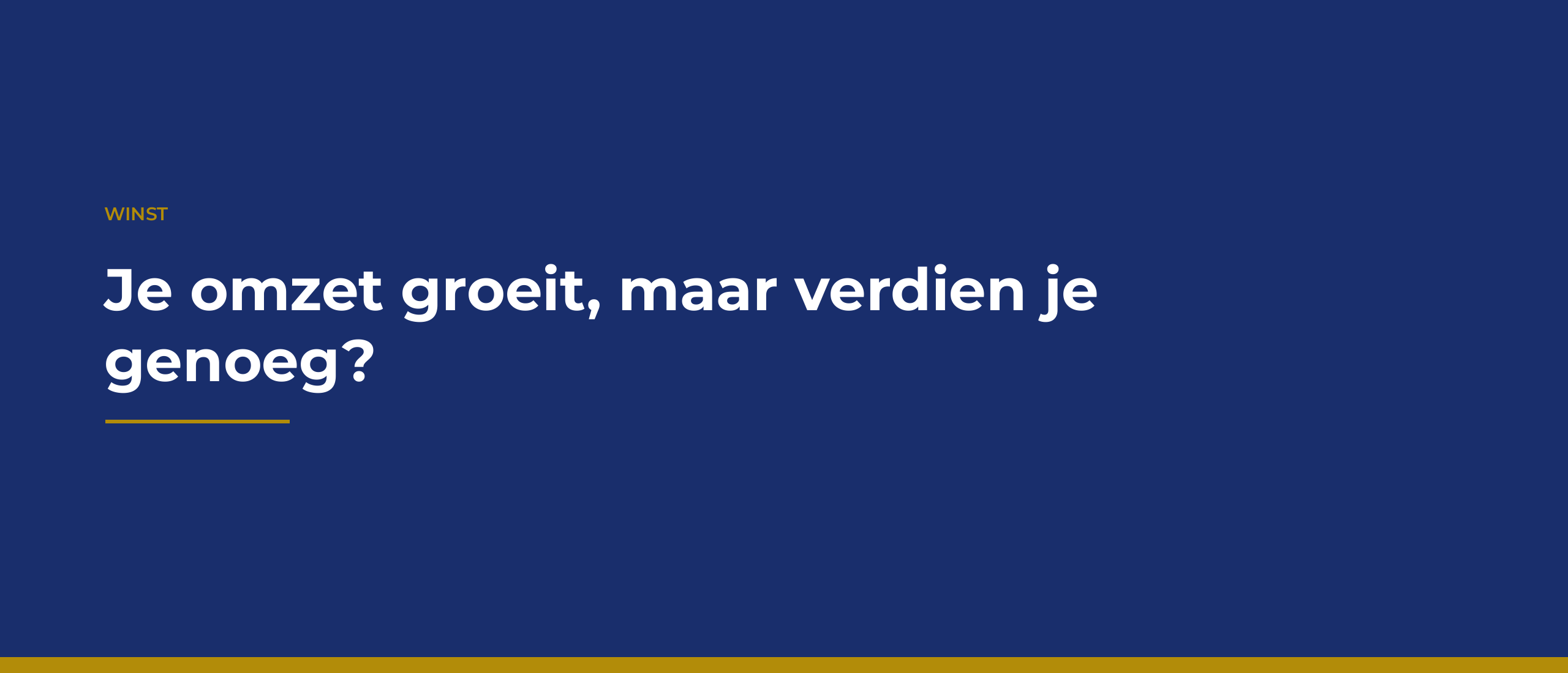 Je omzet groeit, maar verdien je genoeg