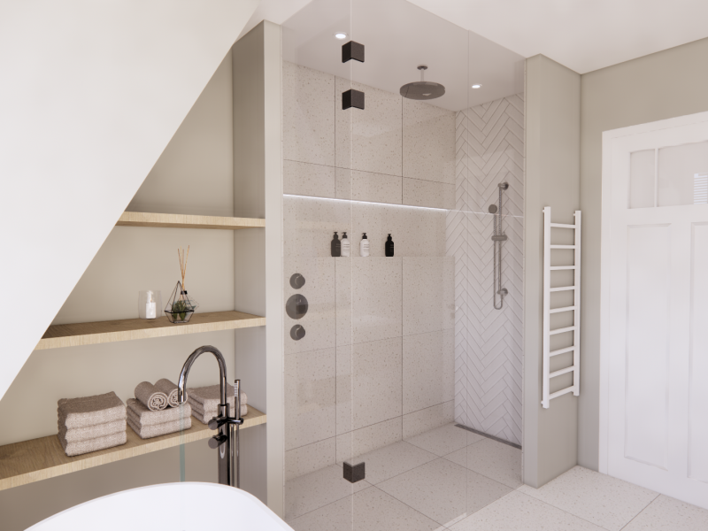 3D interieurontwerp badkamer