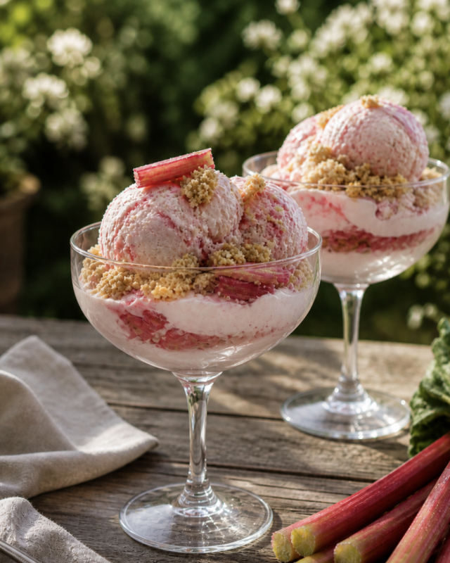 recept moestuin ijs rabarber
