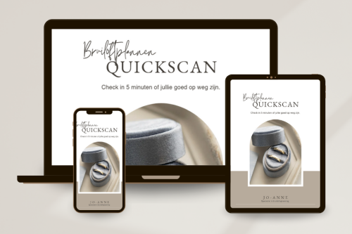 In 5 minuten weet je of jullie goed op weg zijn met de bruiloft voorbereidingen. Gratis download!