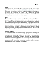 Missie, visie en centraal probleem