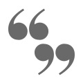 icoon quote teken voor testimonials reviews