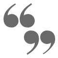 icoon quote teken voor testimonials reviews