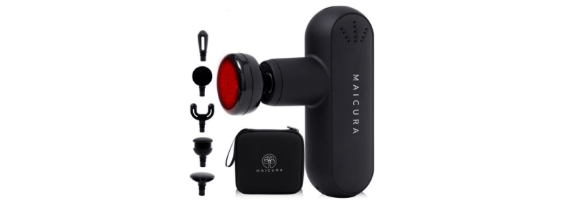 krachtige massage gun met verschillende opzetstukken