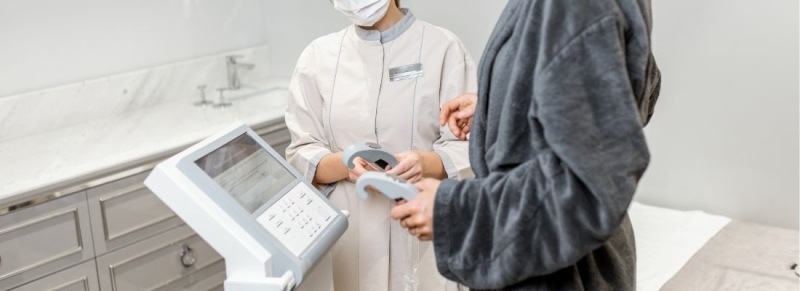 Lichaam analyseren met weegschaal