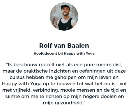 Rolf van Baalen Happy with Yoga Academy