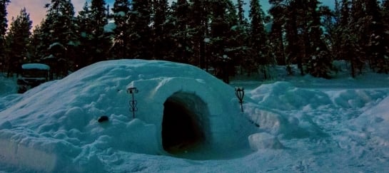 Slapen in een iglo in Lapland