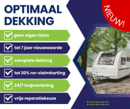 Nieuwe caravan verzekeren met 7 jaar nieuwwaarde