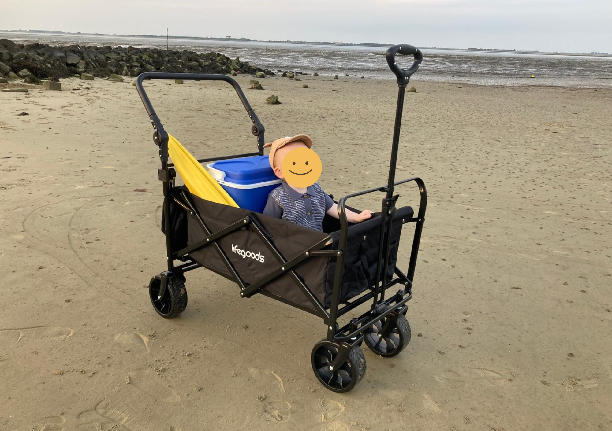 Lifegoods-bolderkar-120-kg-review-echt-getest-ervaring-strand
