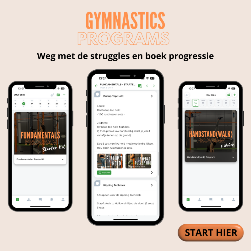 Training schema gymnastics pull up mobiliteit