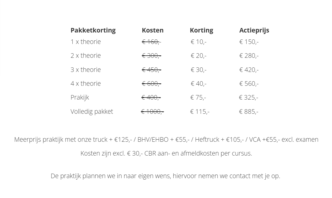 Code 95 halen kosten