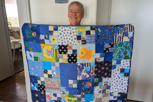 Donation quilts for disenfranchised youth