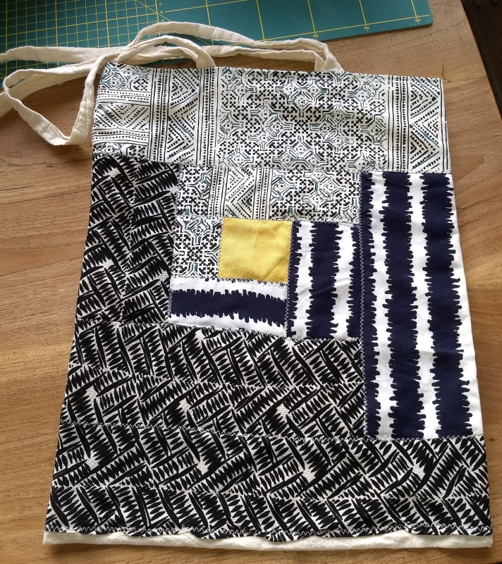 log cabin penguin tote bag