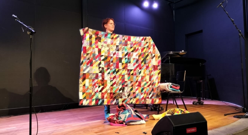 Quilt Storytelling at Cultura Ede with my Scrap Quilt